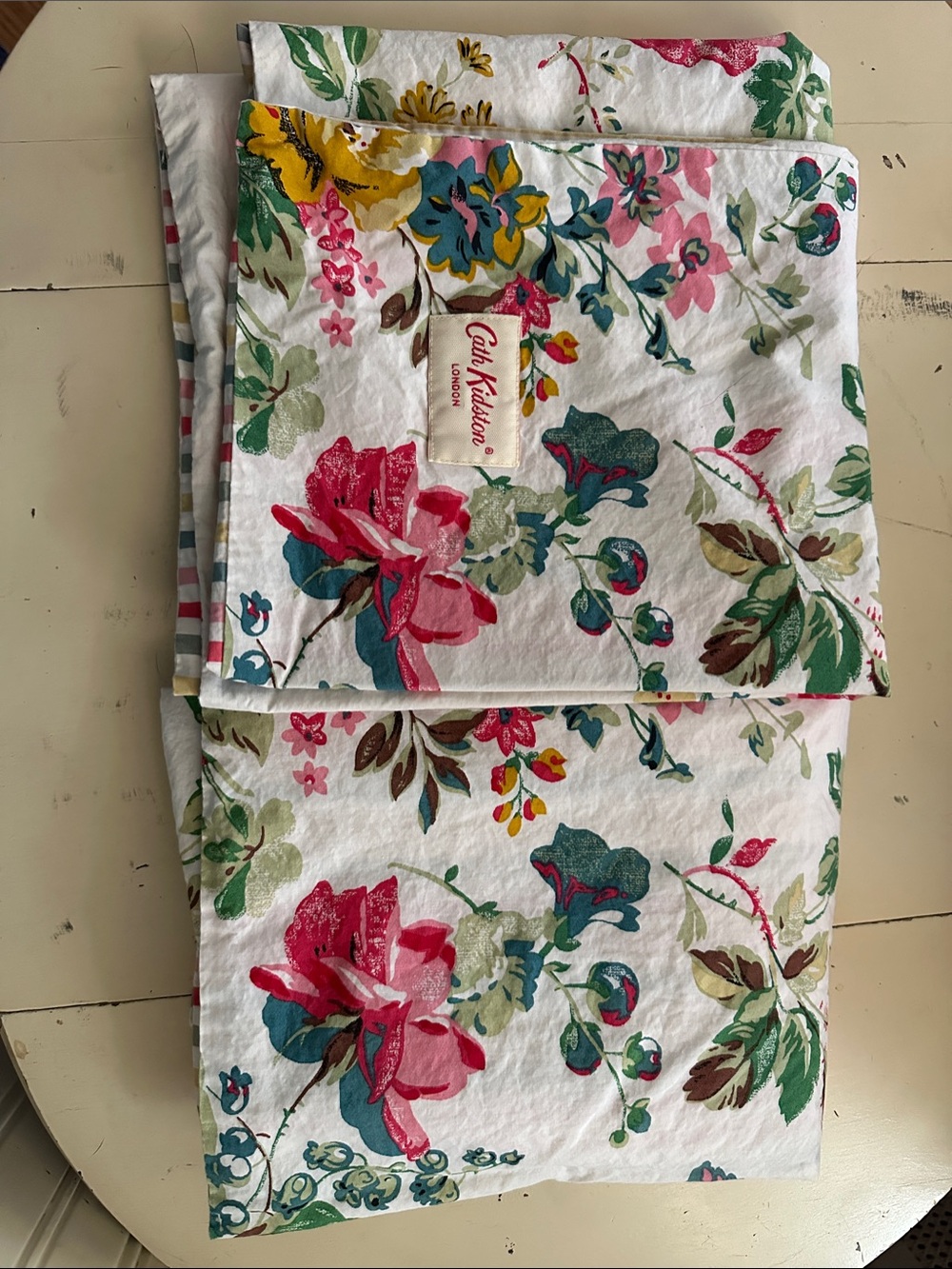 Cath Kidston Floral & Stripe Pillow Shams - 2 cases